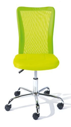 Chaise de bureau verte et pieds métal chromé Kelly - Photo n°2; ?>