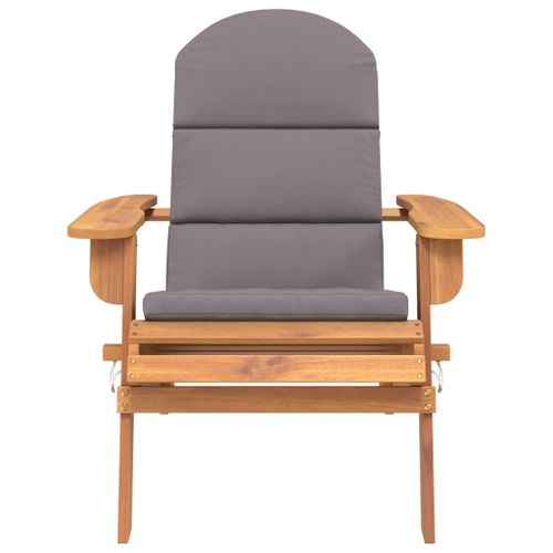 Chaise de jardin Adirondack avec coussins bois massif d'acacia - Photo n°3; ?>