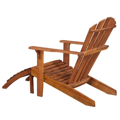 Chaise De Jardin Adirondack Et Repose-pied Bois D'acacia Massif 17 Chaise de jardin Adirondack et repose-pied Bois d'acacia massif - Photo n°3; ?>