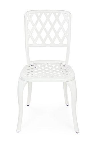 Chaise de jardin aluminium blanc Fazola - Lot de 2 - Photo n°2; ?>