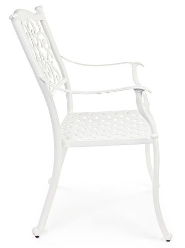Chaise de jardin aluminium moulée blanc Kofiam - Lot de 2 - Photo n°2; ?>