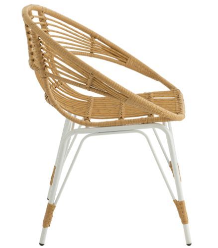 Chaise de jardin bicolore métal Jeanne L 64 cm - Photo n°3; ?>