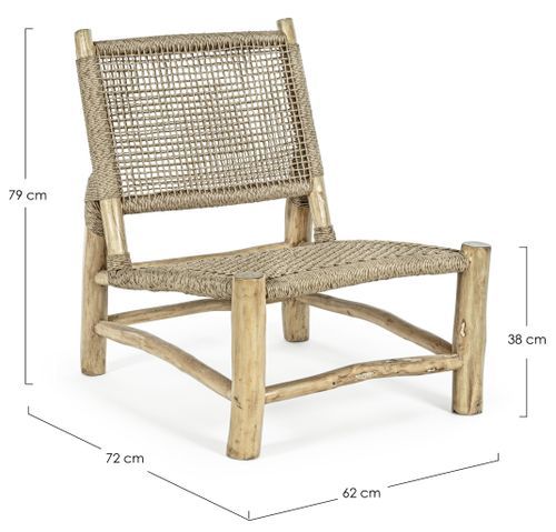 Chaise de jardin en bois teck naturel Landry - Lot de 2 - Photo n°3; ?>