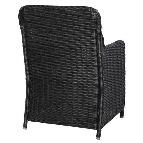 Chaise de jardin tissu gris et résine noire Iggem - Lot de 2 - Photo n°3; ?>