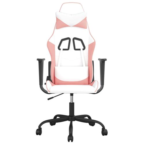 Chaise de jeu de massage Blanc et rose Similicuir - Photo n°3; ?>