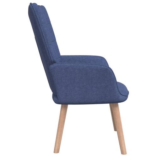 Chaise de relaxation 62x68,5x96 cm Bleu Tissu 3 - Photo n°3; ?>