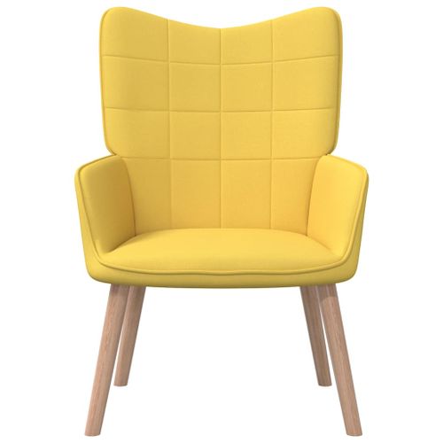 Chaise de relaxation 62x68,5x96 cm Jaune moutarde Tissu - Photo n°2; ?>