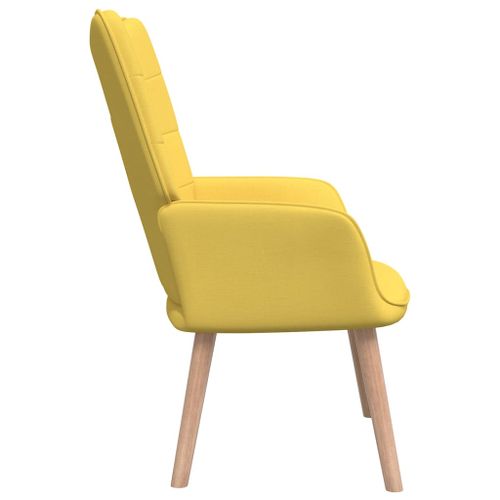 Chaise de relaxation 62x68,5x96 cm Jaune moutarde Tissu - Photo n°3; ?>