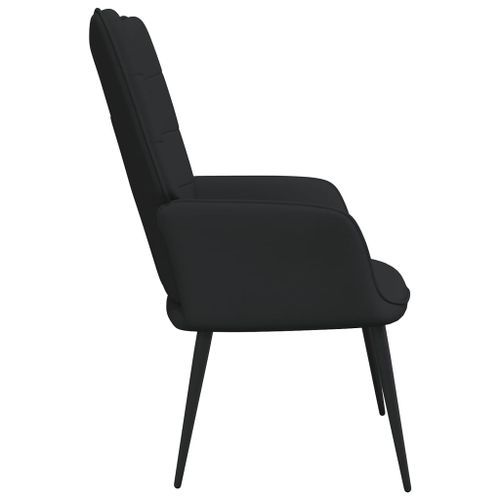 Chaise de relaxation 62x68,5x96 cm Noir Tissu 4 - Photo n°3; ?>