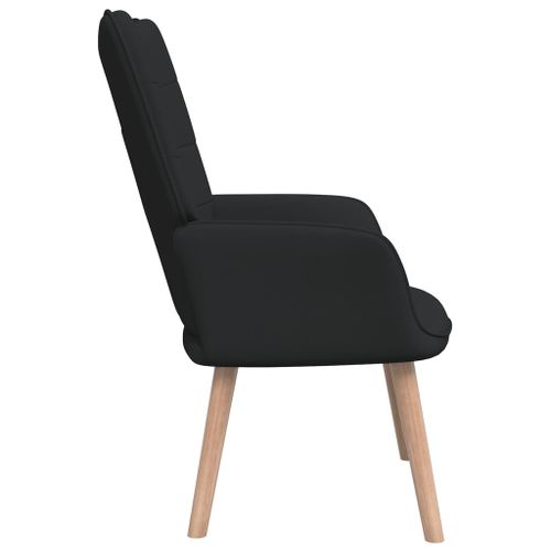 Chaise de relaxation 62x68,5x96 cm Noir Tissu 3 - Photo n°3; ?>