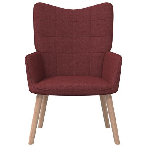 Chaise de relaxation 62x68,5x96 cm Rouge bordeaux Tissu 2 - Photo n°2; ?>