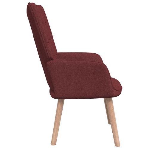 Chaise de relaxation 62x68,5x96 cm Rouge bordeaux Tissu 2 - Photo n°3; ?>