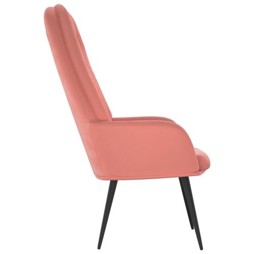 Chaise de relaxation Rose Velours 3 - Photo n°3; ?>