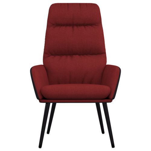 Chaise de relaxation Rouge bordeaux Tissu - Photo n°2; ?>
