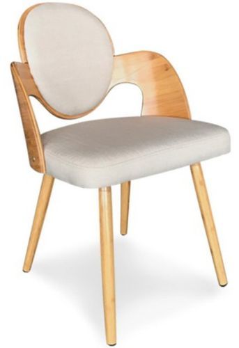 Chaise de salle à manger tissu beige et bois clair Gate - Lot de 2 - Photo n°2; ?>