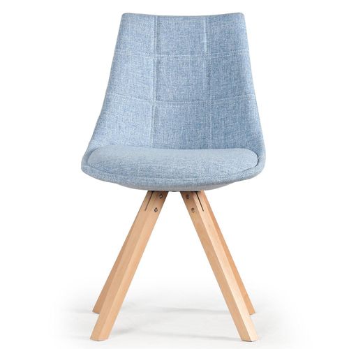 Chaise de table Tissu Bleu Marta - Lot de 4 - Photo n°3; ?>