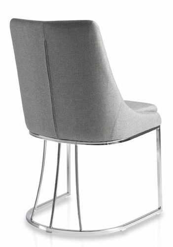 Chaise design acier inoxydable et tissu Korza - Photo n°2; ?>
