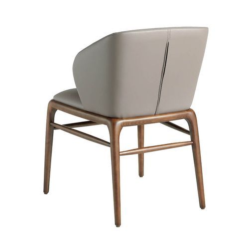 Chaise design en bois de frêne et simili cuir Riva - Lot de 2 - Photo n°3; ?>