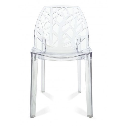 Chaise design ergonomique transparente Alexia - Photo n°2; ?>
