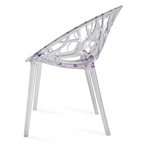 Chaise design ergonomique transparente Kristal - Photo n°3; ?>