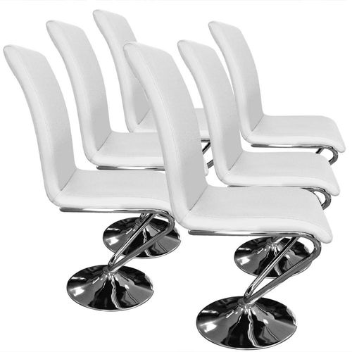 Chaise design simili Blanc Kazen - Lot de 6 - Photo n°2; ?>