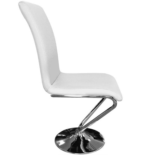 Chaise design simili Blanc Kazen - Lot de 6 - Photo n°3; ?>