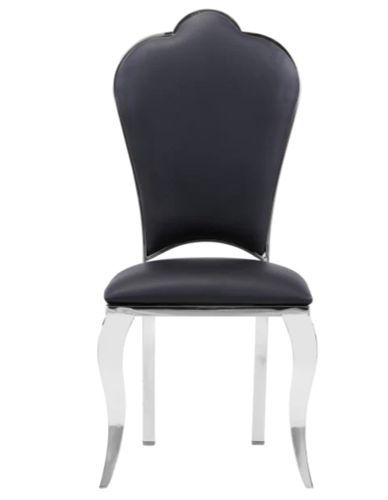 Chaise design simili cuir et pieds chromé effet miroir Kouma - Lot de 4 - Photo n°3; ?>