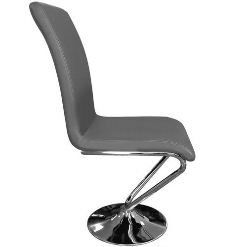 Chaise design simili gris Kazen - Lot de 6 - Photo n°3; ?>