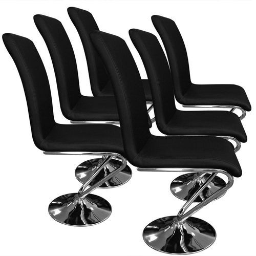 Chaise design simili noir Kazen - Lot de 6 - Photo n°2; ?>