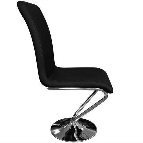 Chaise design simili noir Kazen - Lot de 6 - Photo n°3; ?>