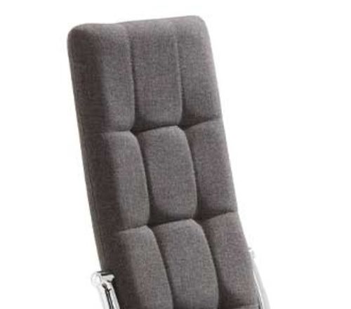 Chaise design tissu anthracite et pieds chromé Surpika - Lot de 4 - Photo n°2; ?>