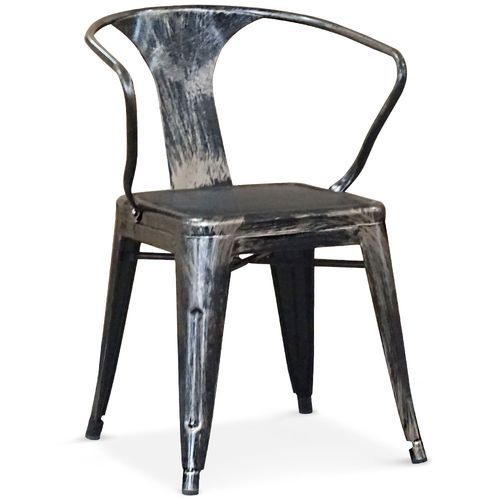 Chaise Empilable Métal Laqué Bronze - Lot De 4 4 Chaise empilable métal laqué Bronze - Lot de 4 - Photo n°2; ?>