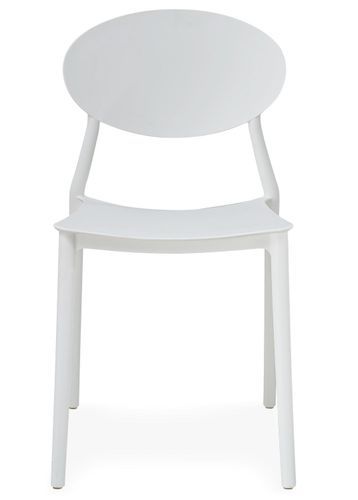 Chaise empilable moderne polypropylène blanc Bala - Lot de 4 - Photo n°3; ?>