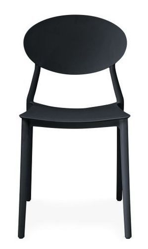 Chaise empilable moderne polypropylène noir Bala - Lot de 4 - Photo n°3; ?>