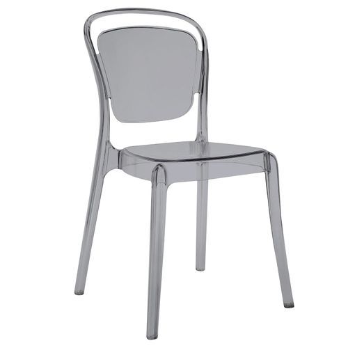 Chaise empilable PVC gris foncé Millie - Lot de 4 - Photo n°2; ?>