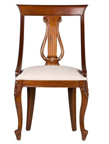 Chaise en bois d'acajou marron Castle - Photo n°3; ?>