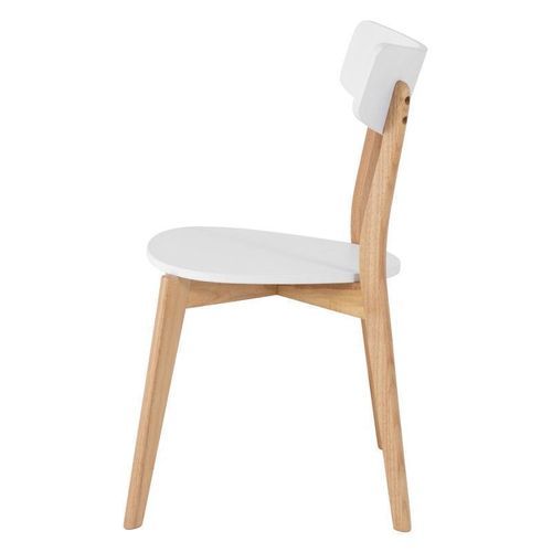 Chaise en bois de chêne naturel et bois blanc Brika - Photo n°2; ?>