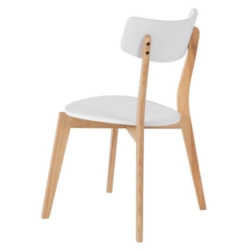 Chaise en bois de chêne naturel et bois blanc Brika - Photo n°3; ?>