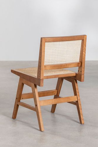 Chaise en bois de Frêne marron cendré et osier Lalande - Photo n°3; ?>