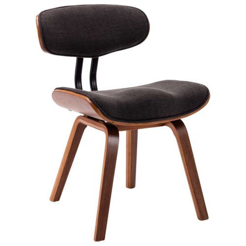 Chaise en bois marron et tissu gris Pride - Lot de 4 - Photo n°3; ?>