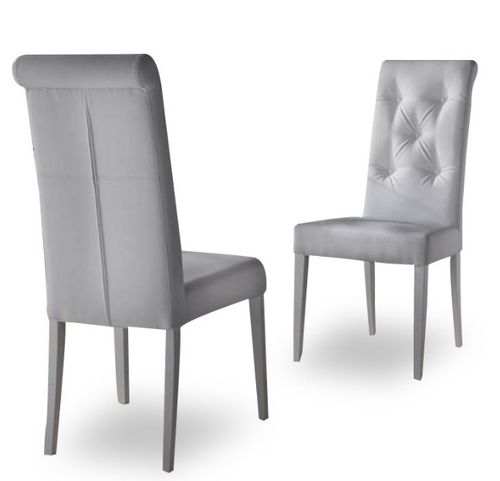 Chaise en faux cuir capitonnée Thalia - Lot de 2 - Photo n°2; ?>