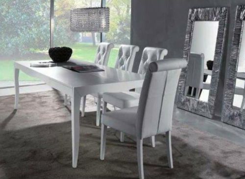 Chaise en faux cuir capitonnée Thalia - Lot de 2 - Photo n°3; ?>