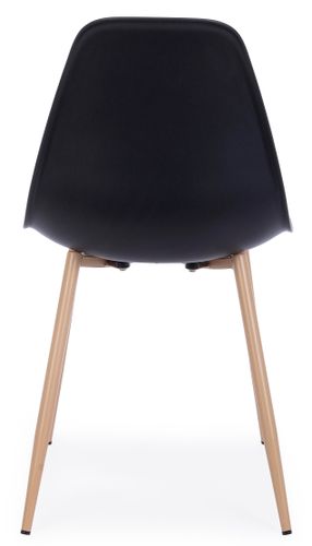 Chaise en polypropylène noir Sebastien - Lot de 4 - Photo n°3; ?>