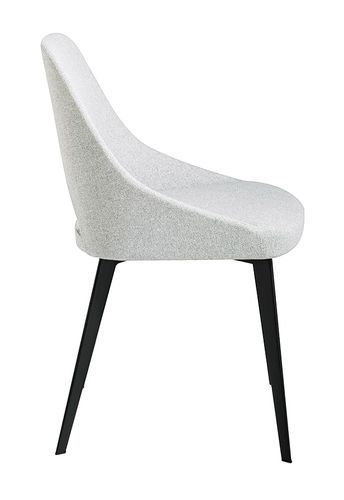 Chaise en tissu blanc et pieds en acier noir Barbra - Lot de 2 - Photo n°3; ?>