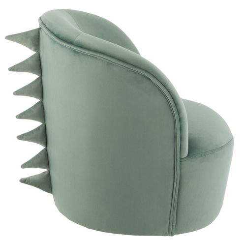 Chaise enfant dragon velours vert menthe Dago - Photo n°2; ?>