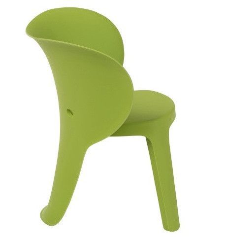 Chaise enfant polypropylène vert Brilo - Photo n°3; ?>
