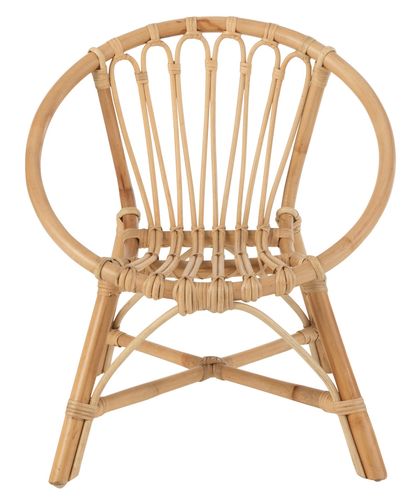 Chaise enfant ronde rotin naturel Ellen L 49 cm - Photo n°2; ?>