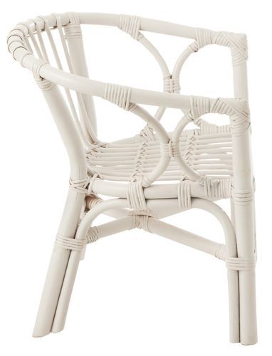 Chaise enfant rotin blanc Filon L 42 cm - Photo n°3; ?>