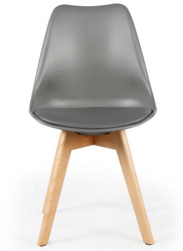 Chaise grise style scandinave Spak - Lot de 2 - Photo n°3; ?>