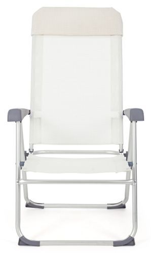 Chaise haute de jardin aluminium blanc Avany - Lot de 4 - Photo n°3; ?>